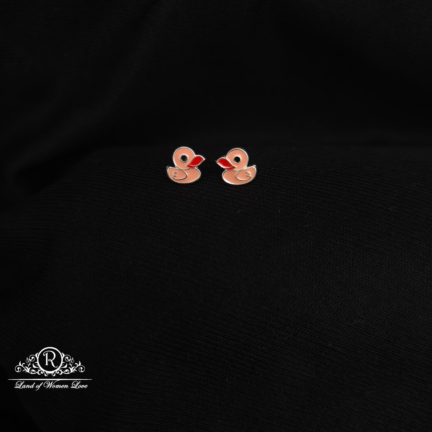 92.5 silver duck design kids earrings -RCHS33-11