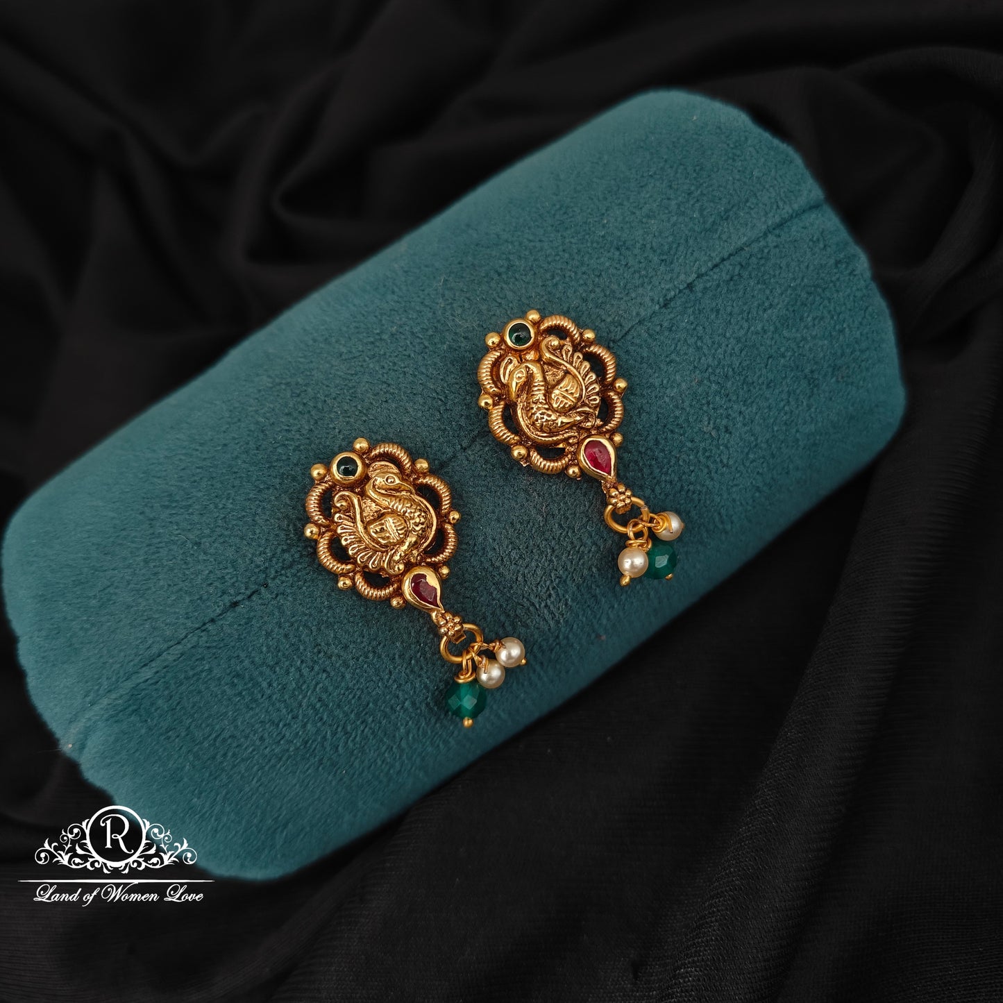 92.5-SILVER PEACOCK EARRINGS-RCM1500