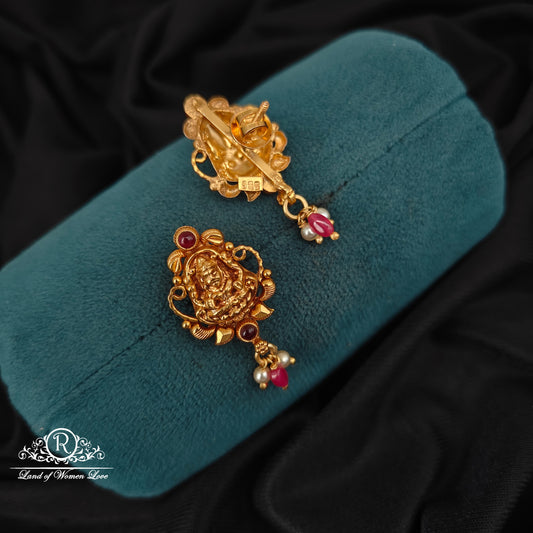 92.5-SILVER LAKSHMI DEVI EARRINGS-RCM1497