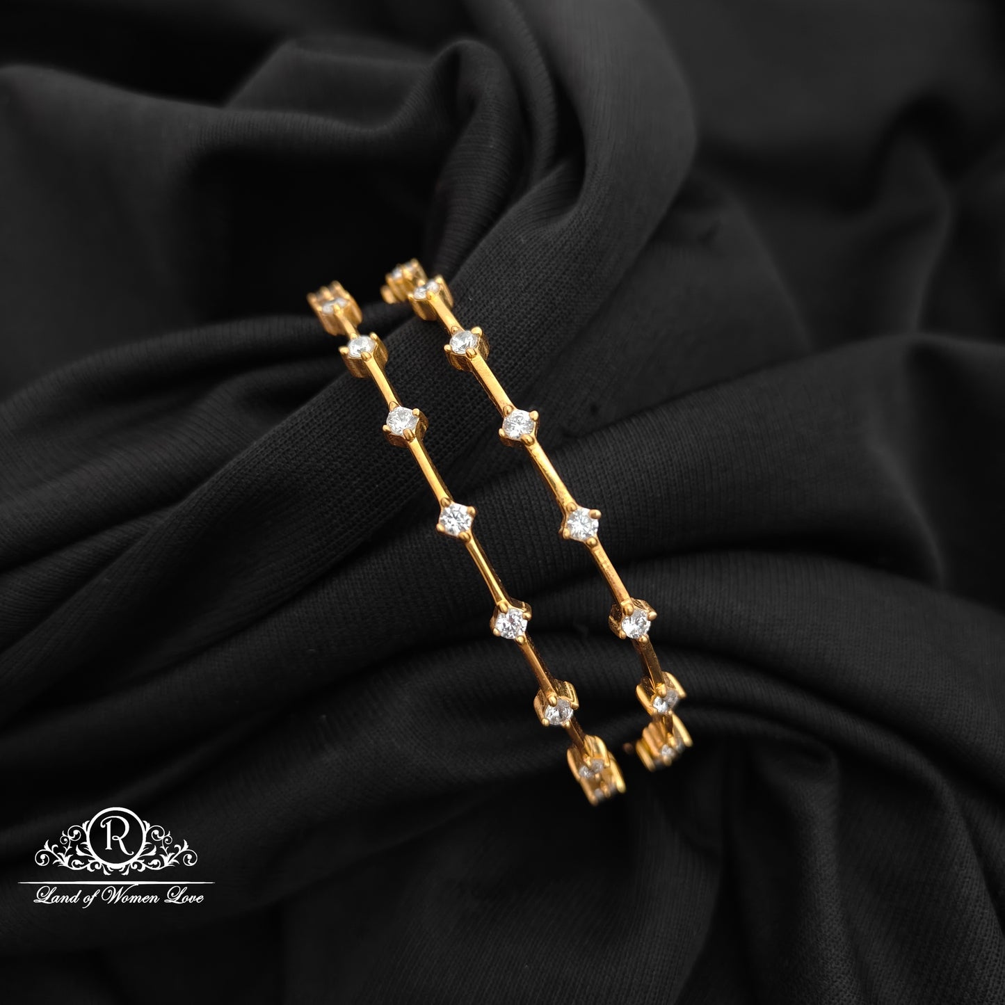 92.5 Silver with gold polish bangles-aRCH1303