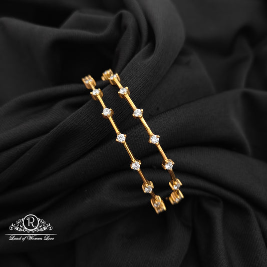 92.5 Silver with gold polish bangles-aRCH1303