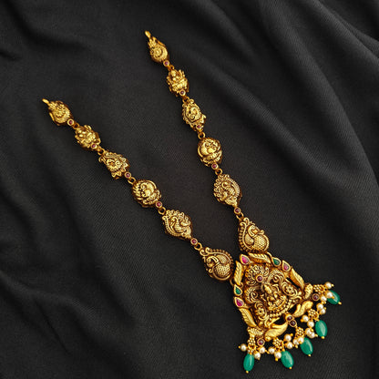 92.5 silver Nakshi  Necklace-RCV379