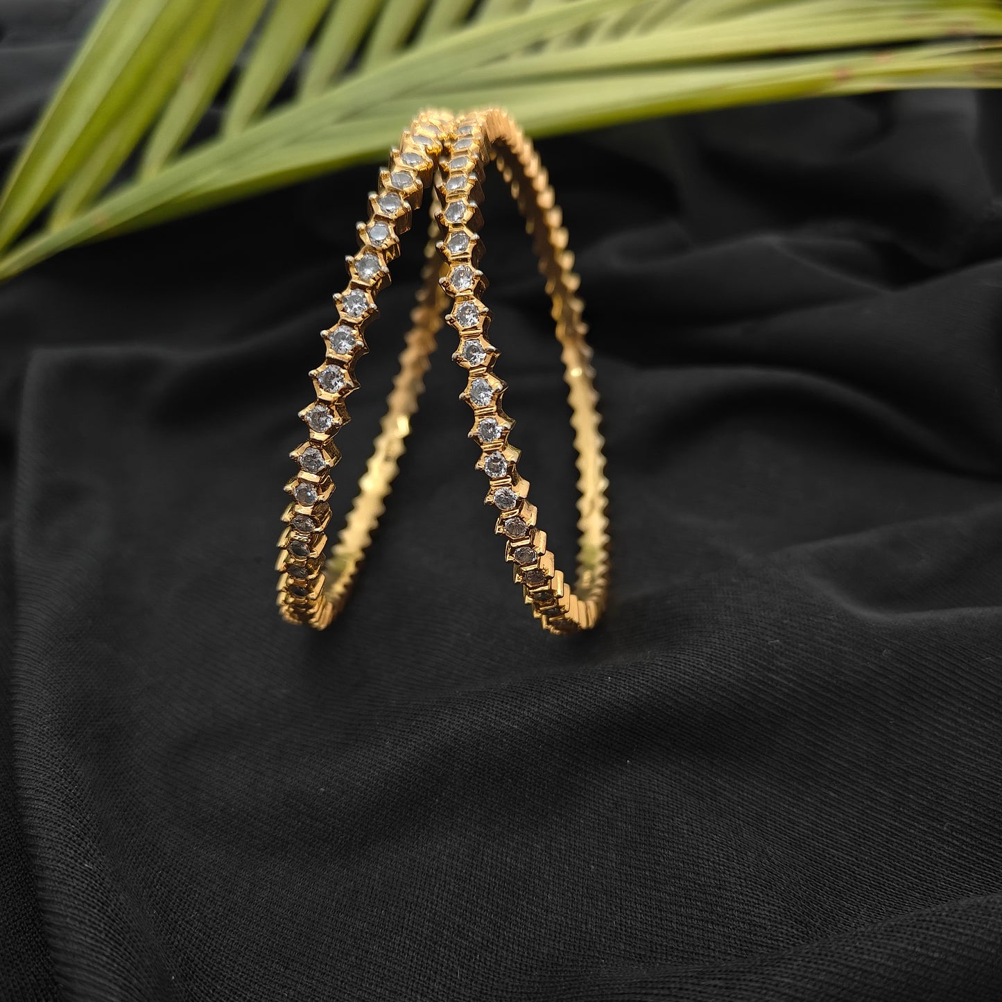 Beautiful bangles collection with white stones "2.6-RCC225