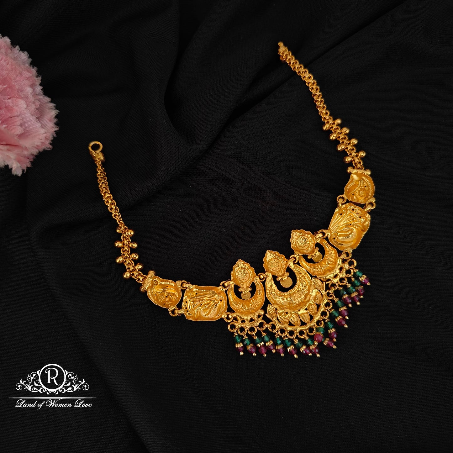 92.5 silver peacock desgin necklace set-RCJR1029