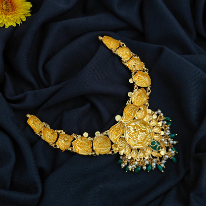 92.5 Silver  lakshmi devi  Necklace design-RCV322