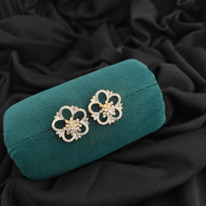 92.5 silver diamond finishing changeable earrings with Amaya beads flowers -RCSB043