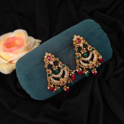 92.5 SILVER CHANDBALI EARRINGS -RCMB016