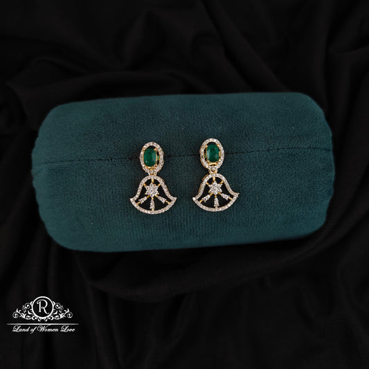 92.5 SILVER DIAMOND FINISHING EARRINGS-RCM1484