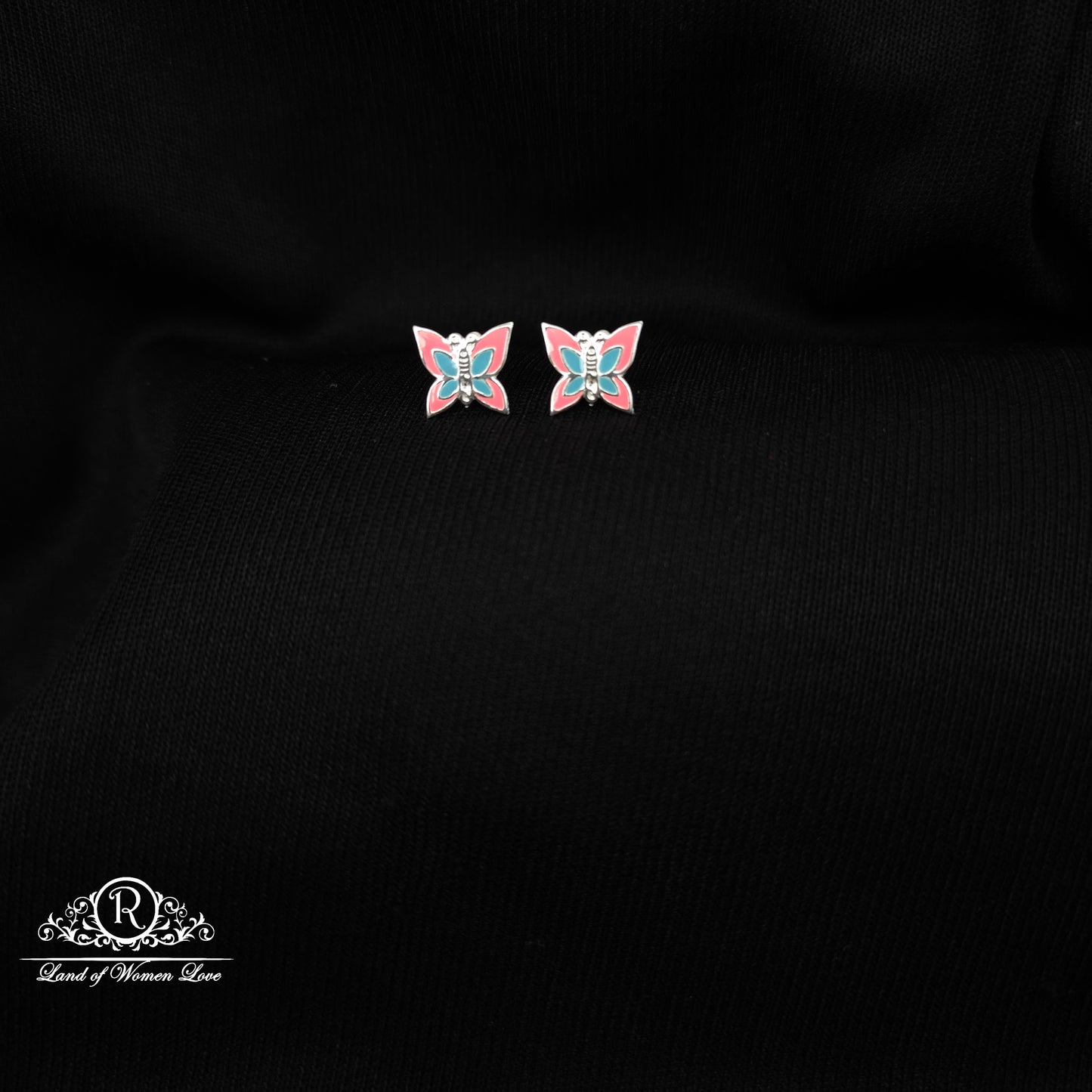 92.5 Silver Butterfly  Kids Earrings-RCHS55