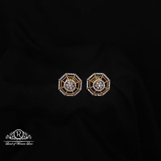 92.5 SILVER DIAMOND FINISHING  EARRINGS-RCZP027