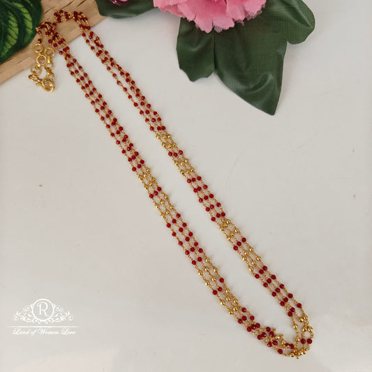 92.5-SILVER CORAL BEADS CHAIN-RCNJ047