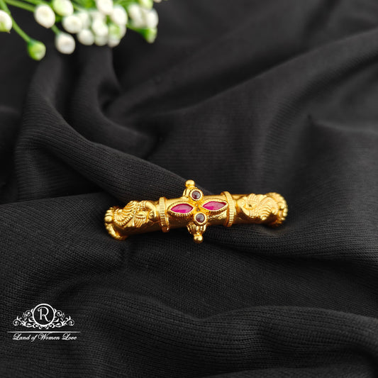 92.5 Silver With Gold Polish Bangle Top-RCM1568