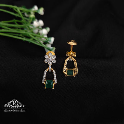 92.5 SILVER STONE EARRINGS-RCHD075