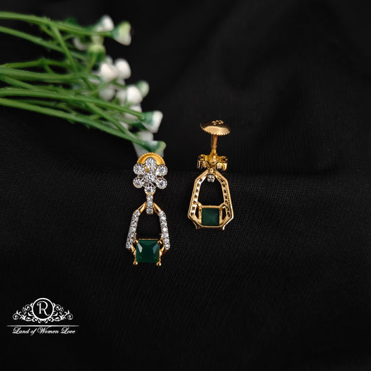 92.5 SILVER STONE EARRINGS-RCHD075