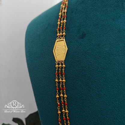 92.5 Silver with gold polish Beads chandraharam -RCK208-1