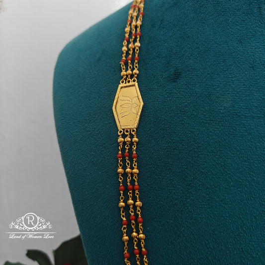 92.5 Silver with gold polish Beads chandraharam -RCK208-1