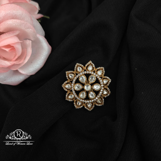 92.5 silver mossinate flower design pendent -RCMJ268