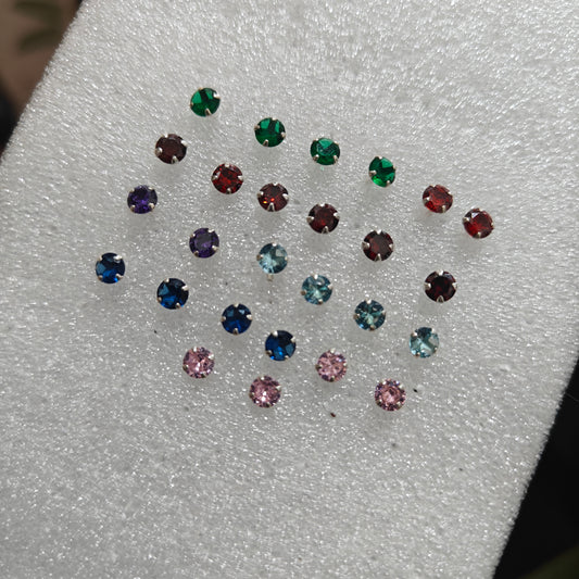 92.5 silver simple and Cute earrings - RCHS49