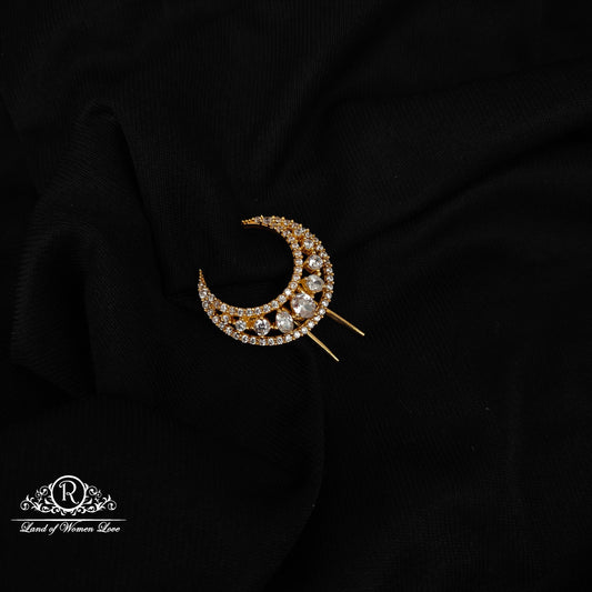 92.5 silver hair accessories with white stones -RCH1157