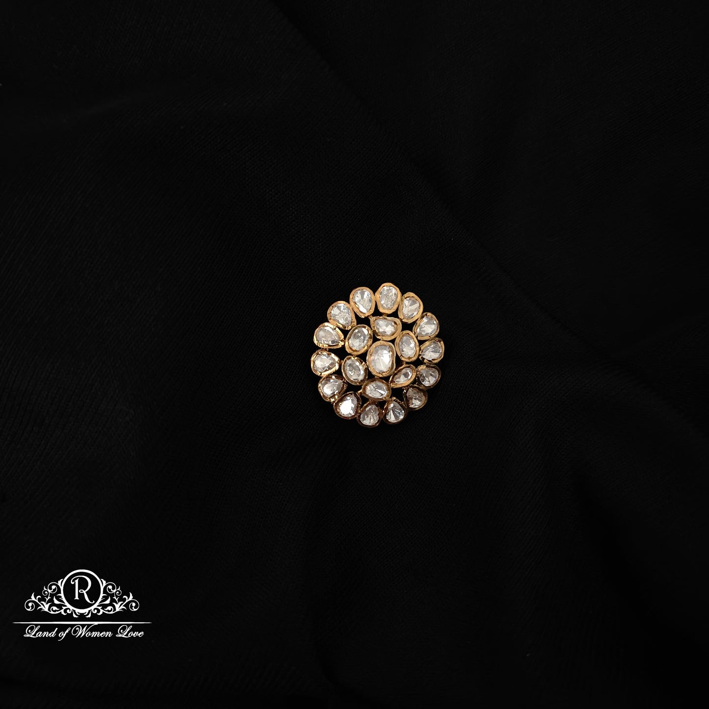 92.5-SILVER MOISSANITE Side Locket - RCMJ199