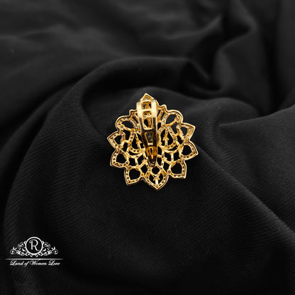 92.5 Silver diamond finishing flower design pendent -RCR193