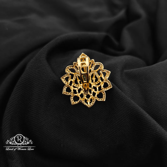 92.5 Silver diamond finishing flower design pendent -RCR193