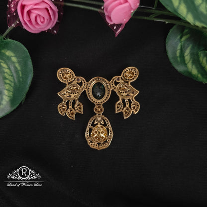 92.5-SILVER MOISSANITE MALA LOCKET-RCMJ185