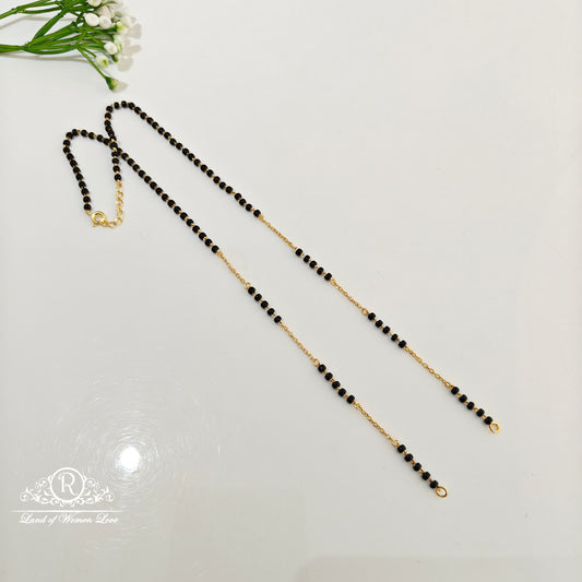 92.5 silver Black Beads -RCR326