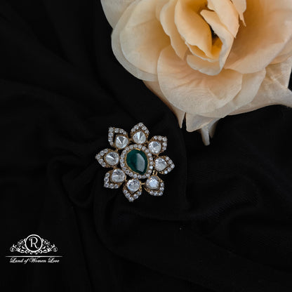 92.5 Silver Mossinate Side Locket -RCMJ278