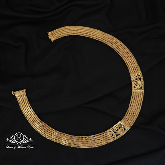 92.5 SILVER NANPATI MODEL PEOCOCK CHOCKER MODEL DESGIN -RCZP038