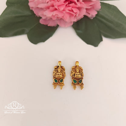 92.5-SILVER LAKSHMI DEVI SIDE LOCKETS -RCZ1064