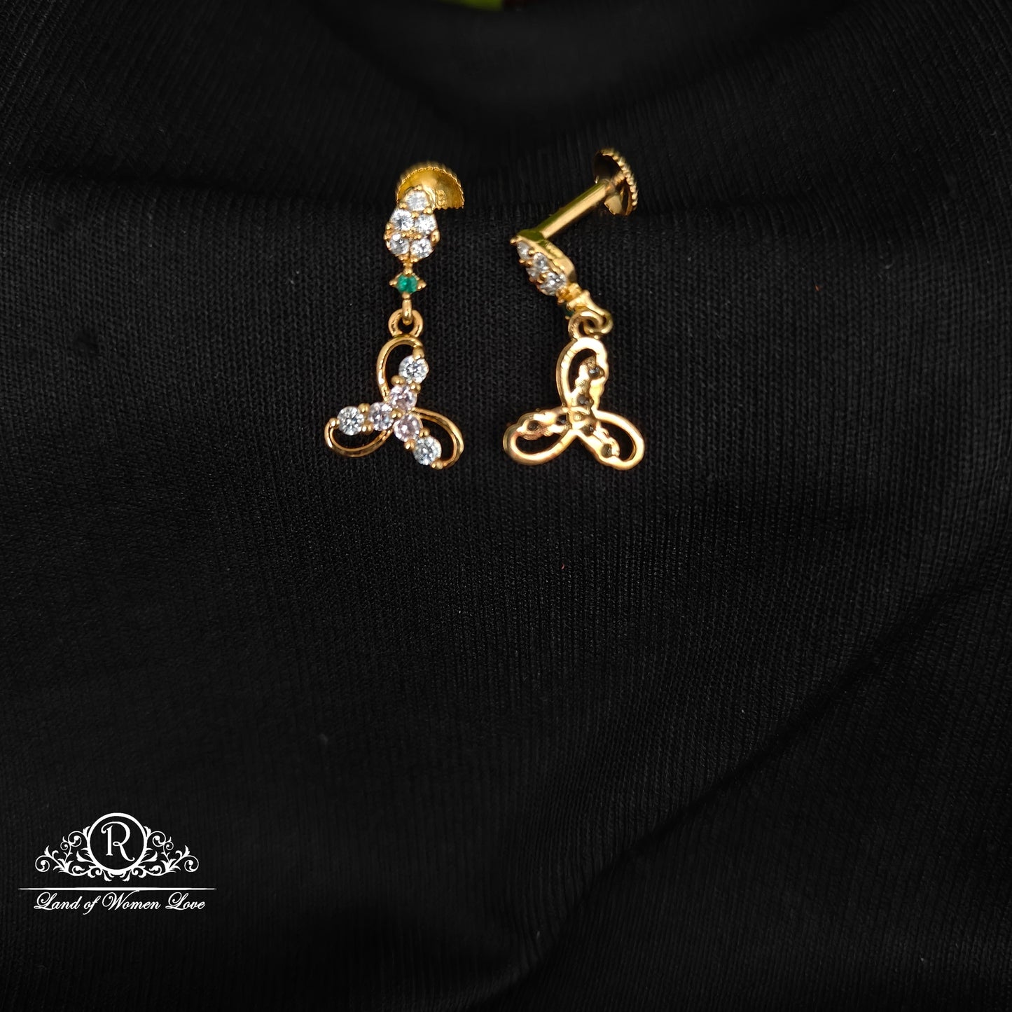 92.5 SILVER STONE EARRINGS-RCHD041