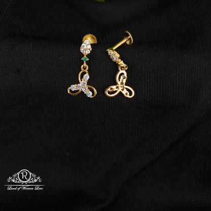 92.5 SILVER STONE EARRINGS-RCHD041