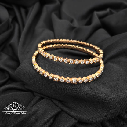 92.5 silver white stone bangles-RCM1631