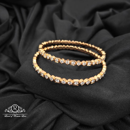 92.5 silver white stone bangles-RCM1631