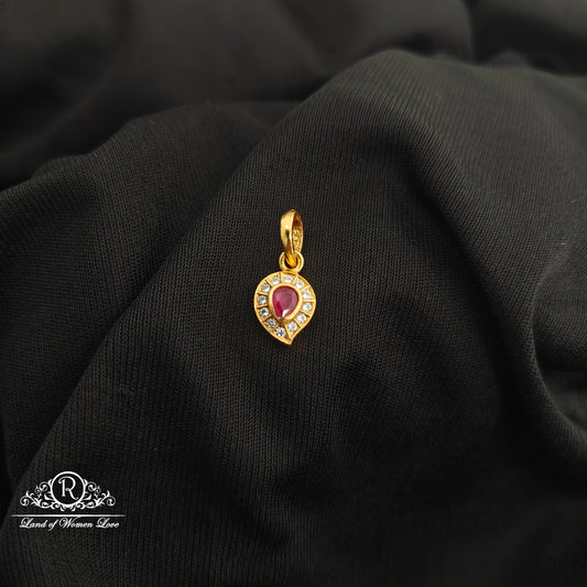92.5 Silver Mango design with gold polish locket-RCR259