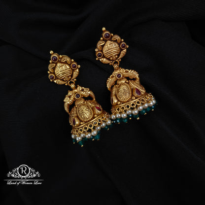 92.5 SILVER  PEACOCK JUMKAS-RCP180