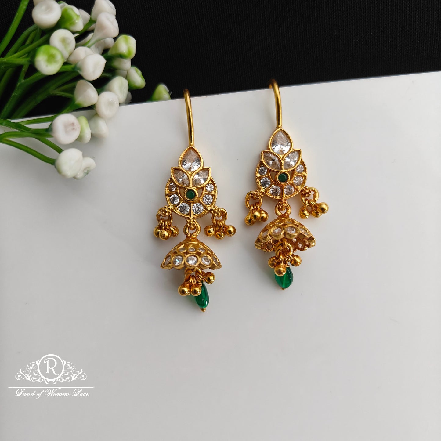 92.5 Silver Hook Model earrings-RCCP500