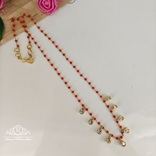 92.5-SILVER CORAL BEADS CHAIN-RCNJ046