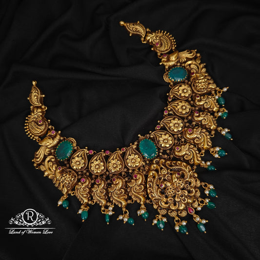 92.5 SILVER PEACOCK NECKLACE-RCM1370