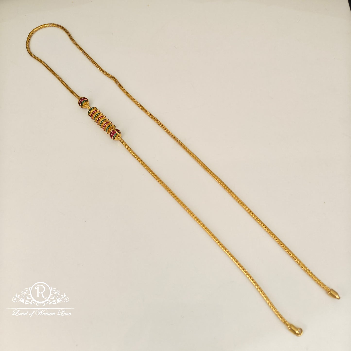 92.5 silver simple and Cute tali chain-RCBE13