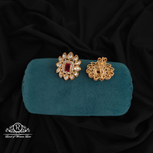 92.5 SILVER MOSSINATE EARRINGS-RCNJ02