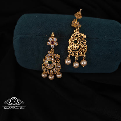 92.5 Silver Mossinaite earrings-RCH1166