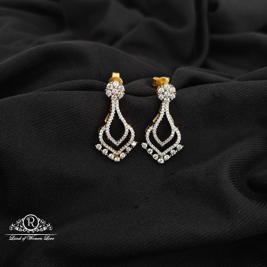 92.5 Silver diamond finishing Earrings -RCR114