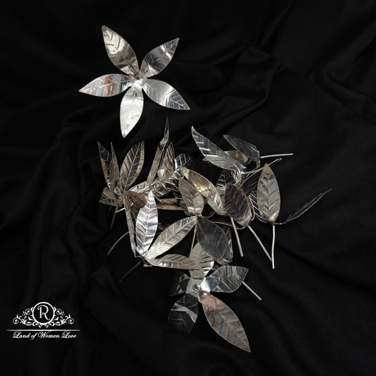 SILVER MANGO LEAVES FLOWERS-RCRS035
