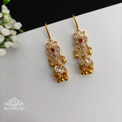 92.5 Silver Hook Model earrings-RCCP495