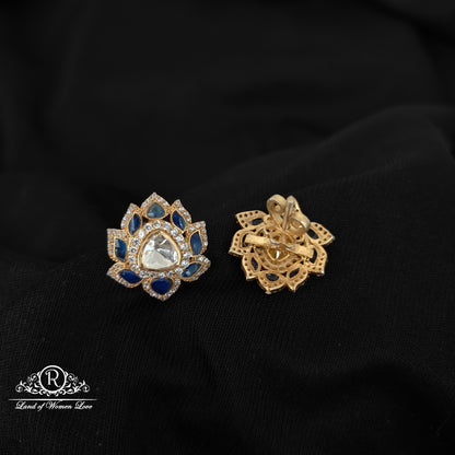 92.5 SILVER EARRINGS MOISSANITE STONE -RCNJ066