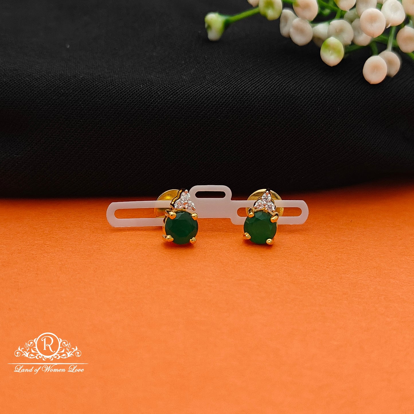 92.5 SILVER Diamond Finishing Earrings-RCCP108-1