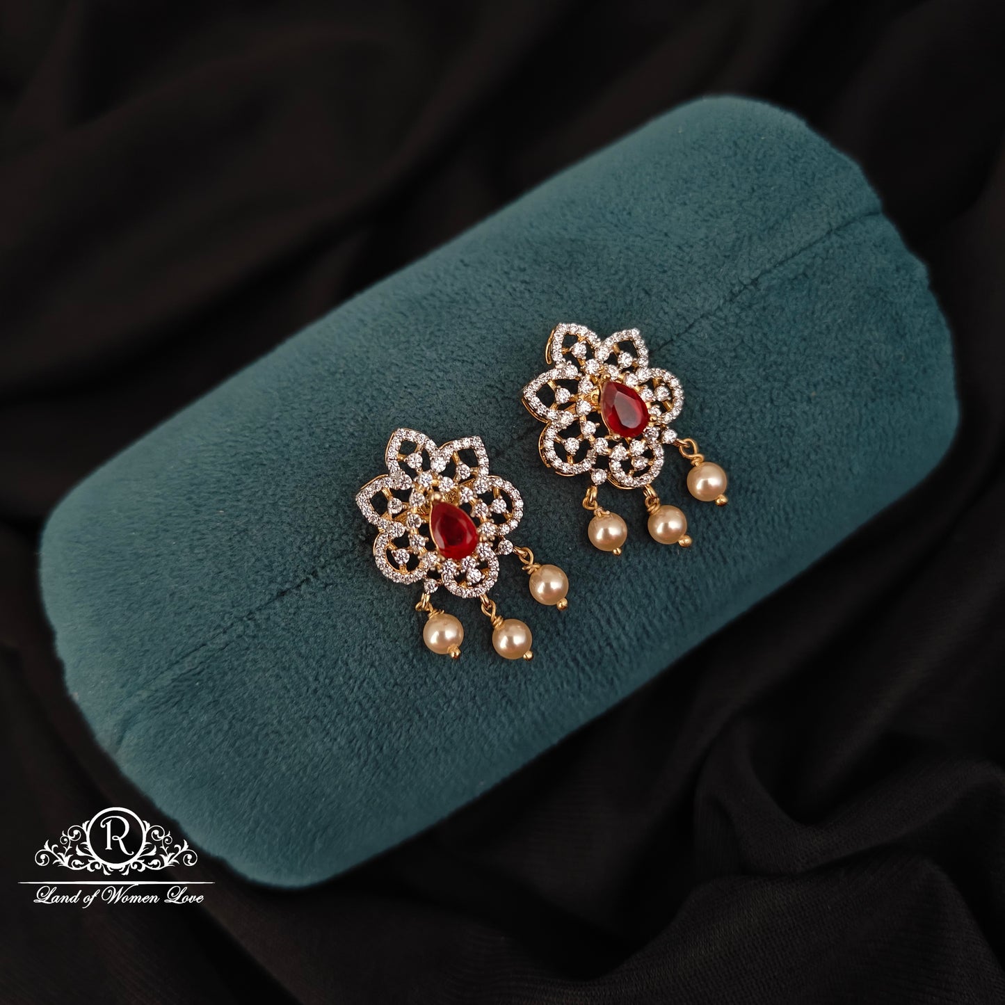 92.5 SILVER DIAMOND FINISHING EARRINGS-RCM1465