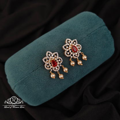 92.5 SILVER DIAMOND FINISHING EARRINGS-RCM1465